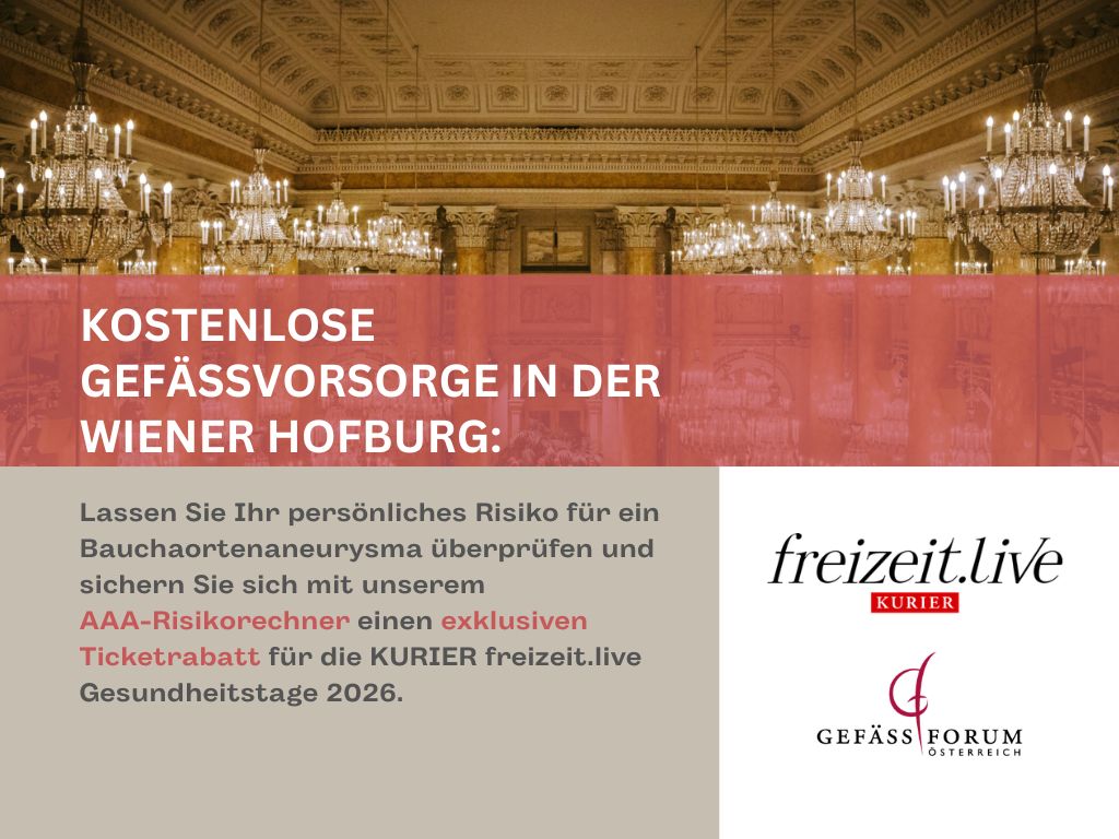 Kostenlose Gefäßvorsorge bei den KURIER freizeit.live Gesundheitstagen 2026